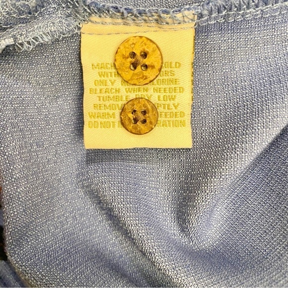 Joe Marlin XL Aloha Mens Hawaiian Shirt Blue Embroidered Palm Trees Coconut - Picture 7 of 9